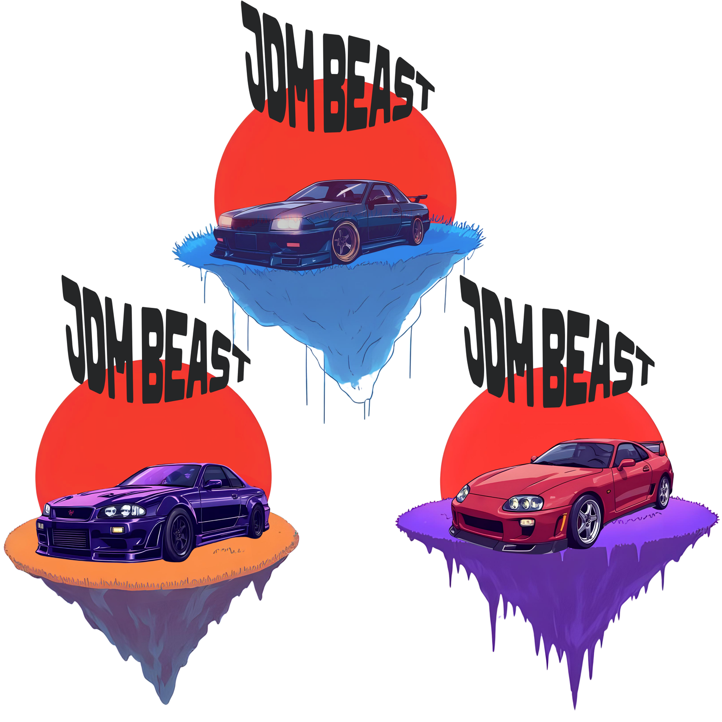 JDM BEAST Bundle Vinyl Decal Car Stickers